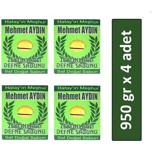 Mehmet Aydın Zeytinyağlı Defne Sabunu 950 gr x 4 Adet