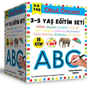 Okul Öncesi 3-5 Yaş Eğitim Seti (15 Kitap + 2 Etkinlik Seti) (Ciltli)