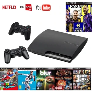 320GB Ps3 + 2 Adet Sıfır Gamepad + 20 Adet  Güncel Savaş Oyunları, Pes 2023