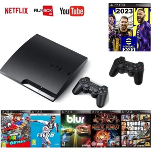 Playstation 320GB + 2 Adet Sıfır Gamepad + 20 Adet Dövüş ve Yarış Oyunları  Pes 2023 Yüklü