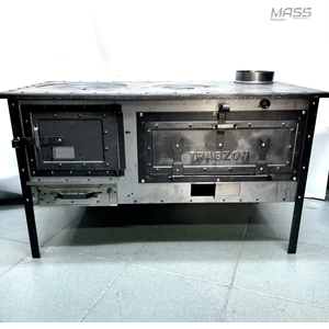 Fırınlı Kuzine Trabzon Kalın Sac Soba Bahçe Sobası (Perçinli)