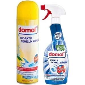 Tuvalet Temizleme Köpüğü 500 ml + Power Sprey Kir ve Kireç Çözücü 750 ml Banyo Temizlik Paket