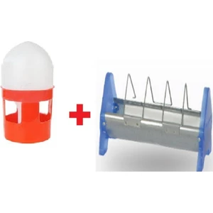 Güvercin Suluğu 1 Litre + 15 cm Güvercin Yemlik