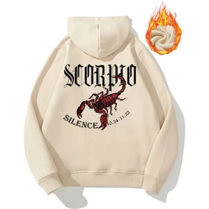 Kadın Bej Scorpion Kapüşonlu Sweatshirt