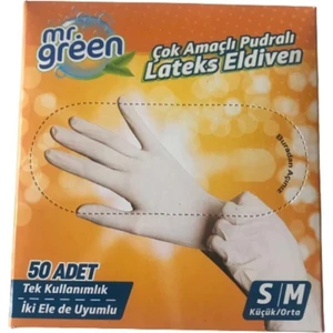 Mr. Green Mr. Green Pudralı Lateks Eldiven S / M