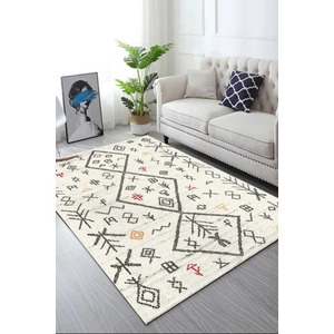 Decomia Home Dijital Kaymaz Yıkanabilir Etnik Salon Halısı Mutfak Halısı Koridor Halısı Halı-Yolluk D4100
