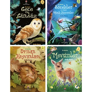Tübitak Ilk Okuma Kitapları - Mevsimler - Gece ve Gündüz - Orman Hayvanları - Böcekler - 4 Kitap Takım