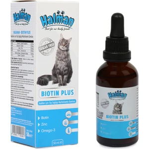 Biotin Plus Kediler İçin Tüy  Multivitamin Damlası 50 ML