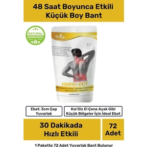 İlla Life Hızlı Etkili Küçük Boy Sporcu Kinezyo Bandı Baş Diz El Çene Parmak Ayak Kas Eklem İçin Bant 72'li