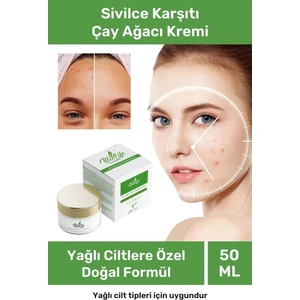 İlla Life Yağlı Ciltler İçin Krem Çay Ağacı Yağı Özlü Bakım Kremi 50 Ml