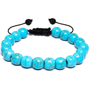 Tesbih Atölyesi Sertifikalı Doğal Turkuaz Firuze Taşı Doğal Taş Bileklik
