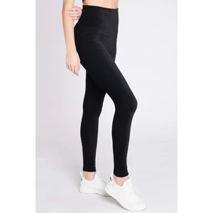 Kadın Kadife Fitilli Siyah Tayt