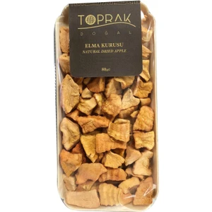 Toprak Doğal Elma Kurusu - Kabuksuz Elma - Şekersiz Küp Elma - Cips Elma - Güneşte Kurutma 80 G