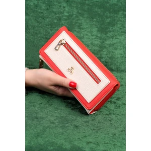 Çok Bölmeli Bol Gözlü Fermuarlı Kadın Cüzdan & Kartlık YC100002SRL