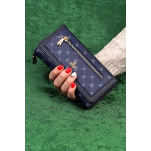 Çok Bölmeli Bol Gözlü Fermuarlı Kadın Cüzdan & Kartlık YC100002SLG