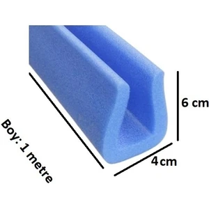 Şeker Portakalım U-40 Mavi 1 Metre 6 Adet Polietilen Sünger Profil Köşe Kenar Koruyucu