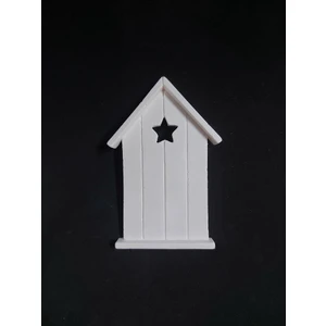 E Hobici  Yıldızlı Tahta Ev 12X8CM
