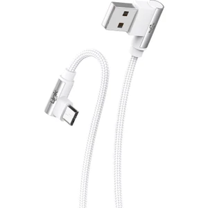 Linktech K592 Safe Micro USB 90 Derece Örgülü, Gamer, Oyuncu Şarj Kablosu