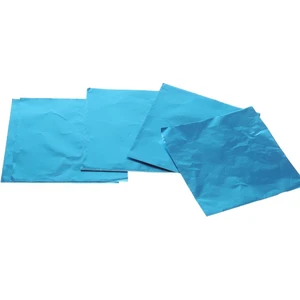 100PCS Paket Kağıt Çikolata Lolly Sarmalayıcıları -, 8 x 8cm Gök Mavisi