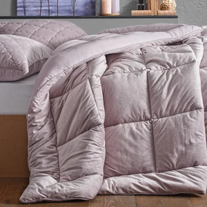 Bedding Vovin Çift Kişilik Yorgan Velvet 2'li Yastık Kılıfı Lila