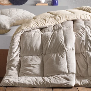 Bedding Vovin Çift Kişilik Yorgan Velvet 2'li Yastık Kılıfı Bej