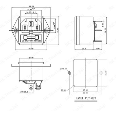BK Teknoloji Sigortalı C14 Şase Erkek Girişi Vida Montajlı Fiyatı