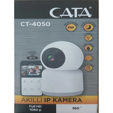 Cata CT-4050 Akıllı IP Kamera 1080P Full HD Gece Görüşlü İki Yönlü Ses Özellikli