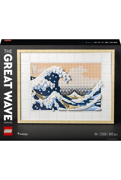LEGO® Art Hokusai – Büyük Dalga 31208 - Sanatseverler ve Yetişkinler Için Japon Tablo Yapım Seti (1810 Parça)