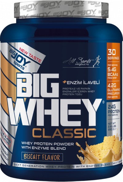 Bigjoy Sports Protein Tozu Whey Protein Bigwhey Classic Bisküvi 990 gr 30 Servis