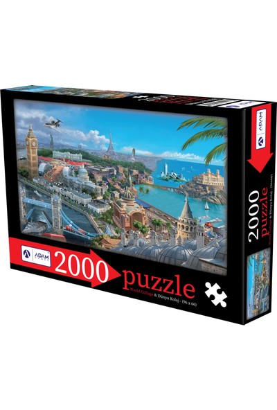 Adam Games Dünya Kolaj 2000 Parça Puzzle Yapboz