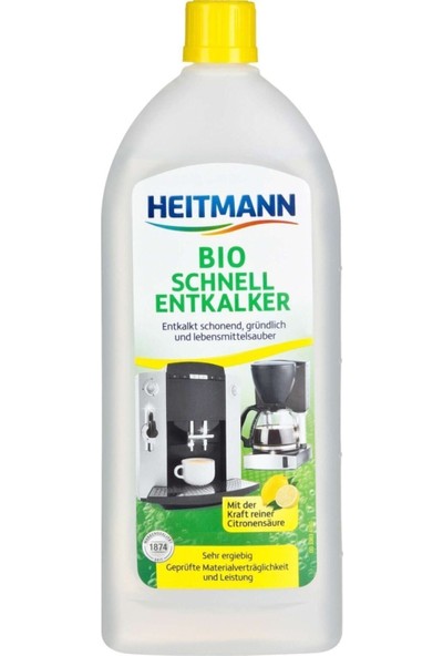 Heitmann Kahve Makinaları ve Sıcak Su Isıtıcıları Için Biyo Hızlı Kireç Çözücü Sıvı 250 ml