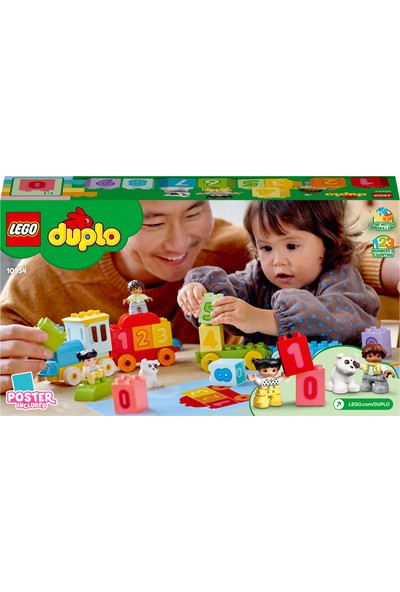 LEGO® Duplo® İlk Sayı Treni - Saymayı Öğren 10954 Yapım Oyuncağı; Küçük Çocukları Sayılar ve Sayma ile Tanıştırın (23 Parça)