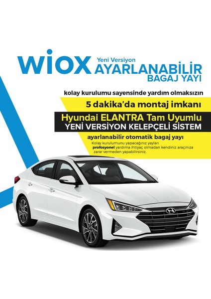 Hyundai Elantra 2000 - 2023 Tam Uyumlu Ayarlanabilir Bagaj Yayı