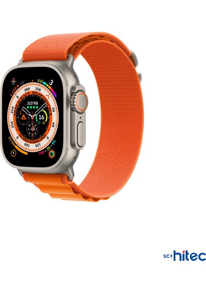 42-44MM Yeni Nesil Apple Uyumlu Akıllı Saat Kordonu Hasır Kancalı Turuncu fiyatları