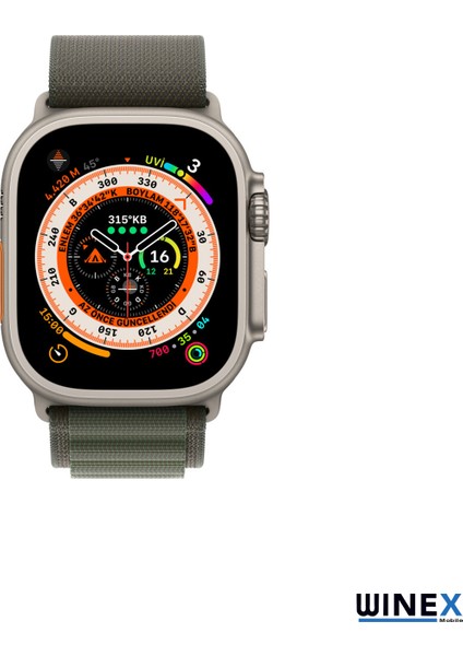 42-44MM Yeni Nesil Apple Uyumlu Akıllı Saat Kordonu Hasır Kancalı Yeşil fiyatları