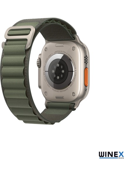 42-44MM Yeni Nesil Apple Uyumlu Akıllı Saat Kordonu Hasır Kancalı Yeşil modelleri