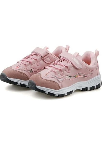 Snickers Pembe & Siyah Cırtlı Kız Çocuk Spor Ayakkabı