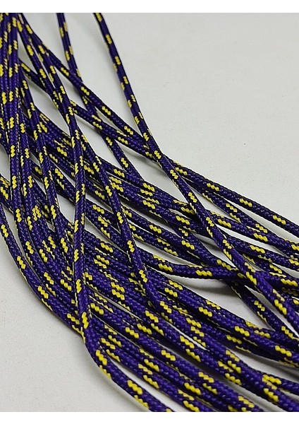 2 mm Paracord Bileklik Ipi Mor Sarı Renk 10 Metre