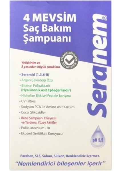 Seranem 4 Mevsim Saç Bakım Şampuanı 300 ml