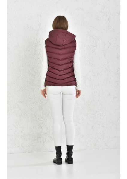 Kadın Jel Dolgu Çıkarılabilen Fermuarlı Kapüşonlu Günlük Şişme Yelek fırsatları