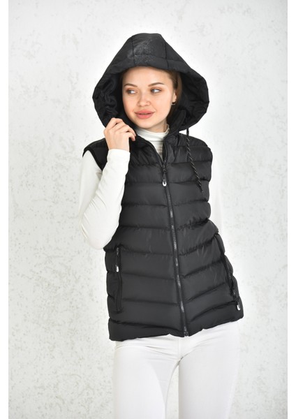 Kadın Jel Dolgu Çıkarılabilen Fermuarlı Kapüşonlu Günlük Şişme Yelek fiyatları