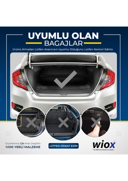 Hyundai Accent Era 2006 - 2012 Tam Uyumlu Ayarlanabilir Bagaj Yayı