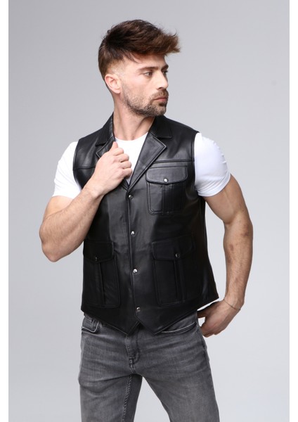 Erkek Hakiki Deri Yelek indirimleri