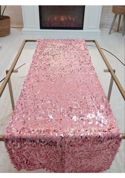 Pul Payetli 6mm Armut Gözyaşı Runner 40 x 120 cm