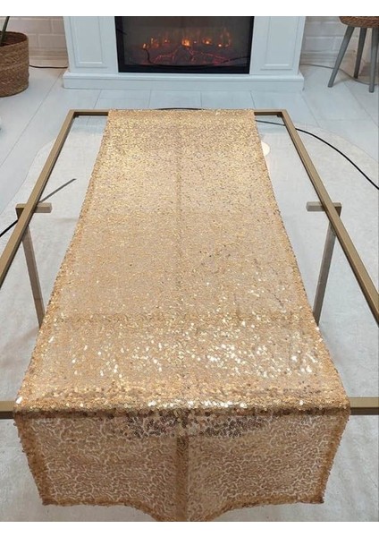 Pul Payetli 3mm Ince Pullu Runner 40 x 120 cm