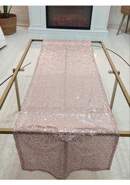 Pul Payetli 3mm Ince Pullu Runner 40 x 120 cm