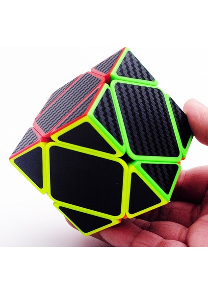 New Skewb Speed Cube Carbon Fiber Kaplama Zeka Küpü Sabır Küpü Sıradışı Tasarım Küp Akıl Oyunları fiyatları