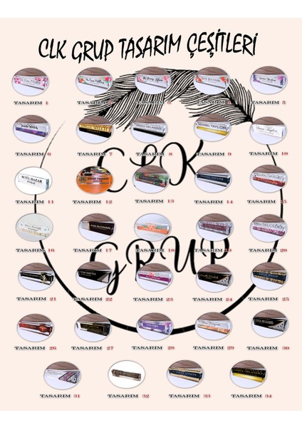 Şahin Biblolu Gümüş Ofis Masası İsimliği Dekoru 3D Kişiselleştirilmiş 34 Farklı Tasarım fırsatları