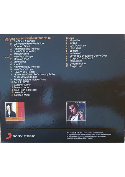 Jeff Buckley Sketches For My Sweetheart The Drunk / Grace - CD