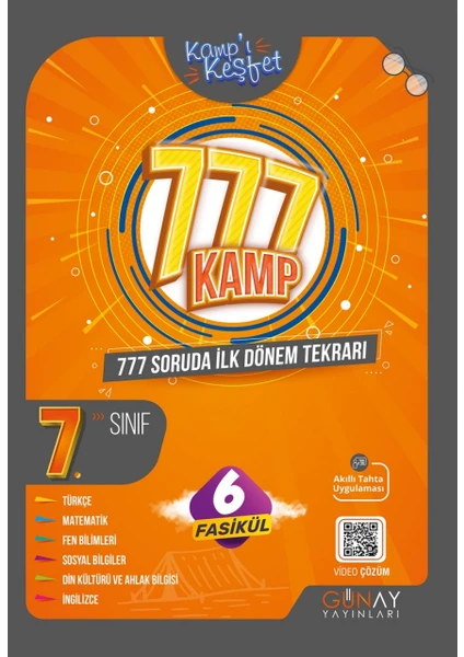 Günay Yayınları 7.Sınıf Ilk Dönem Kamp Kitabı